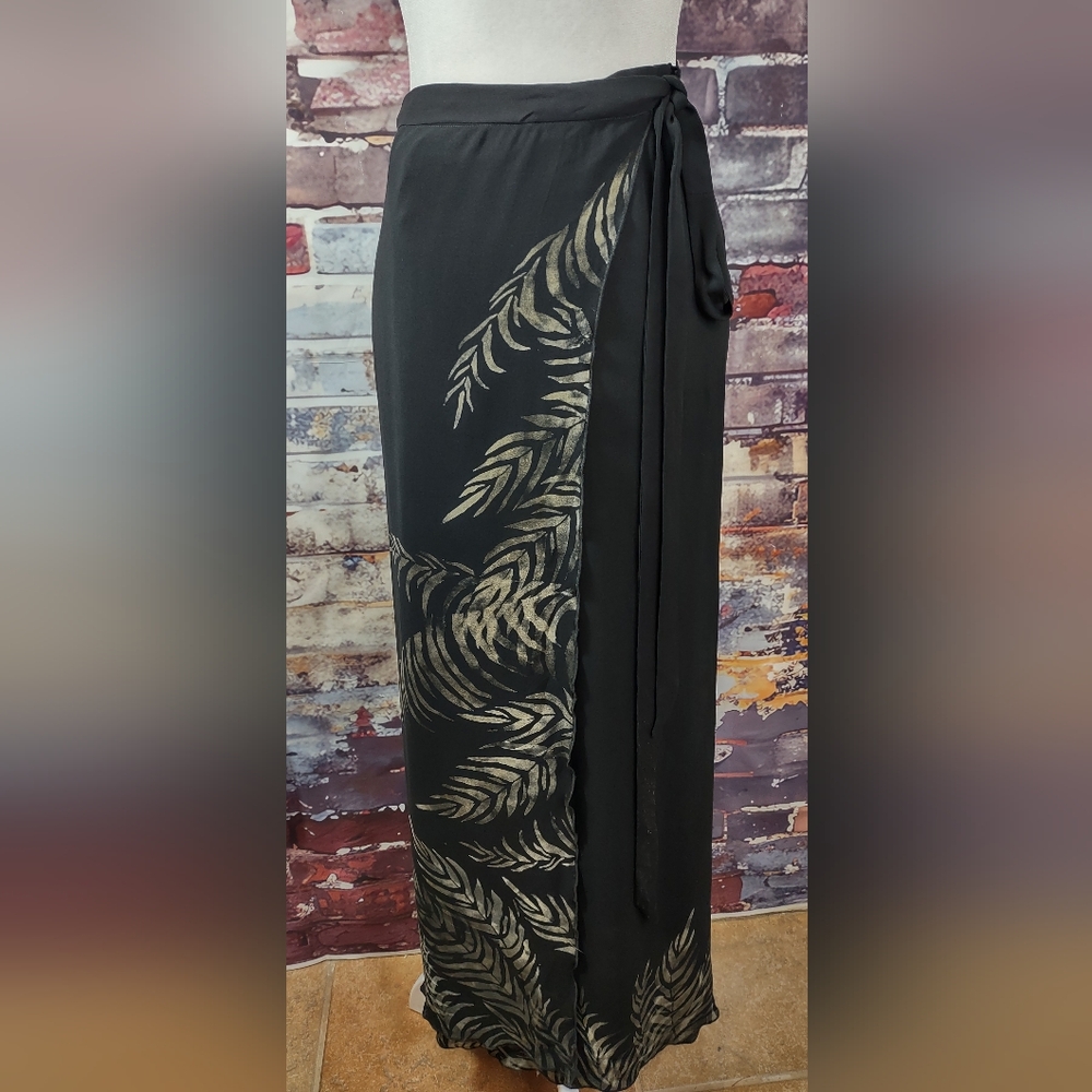 Creative Couture By Linda Silk Georgette Wrap Skirt